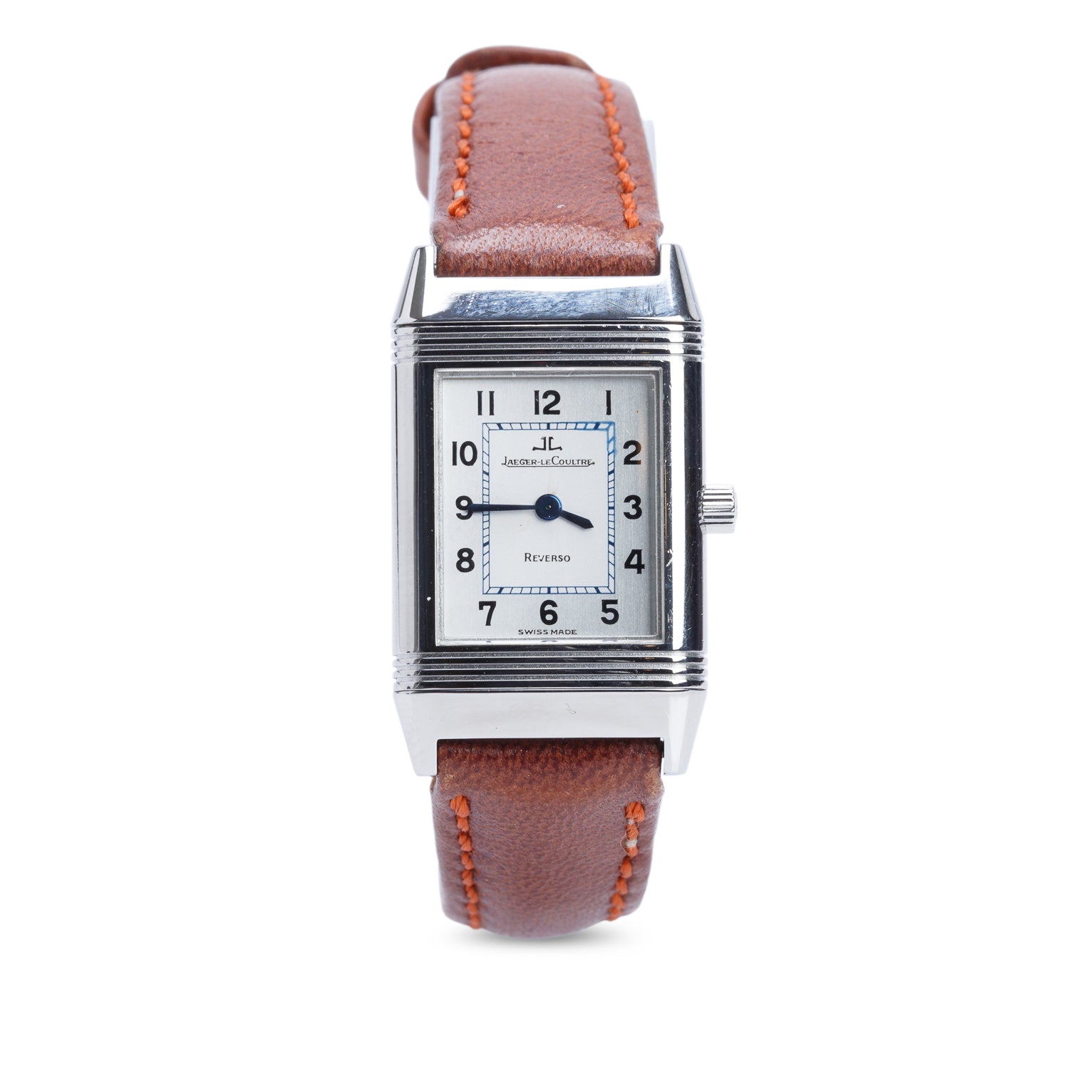 Jaeger-LeCoultre Stainless Steel Reverso 20 MM Quartz Watch Silver Dial