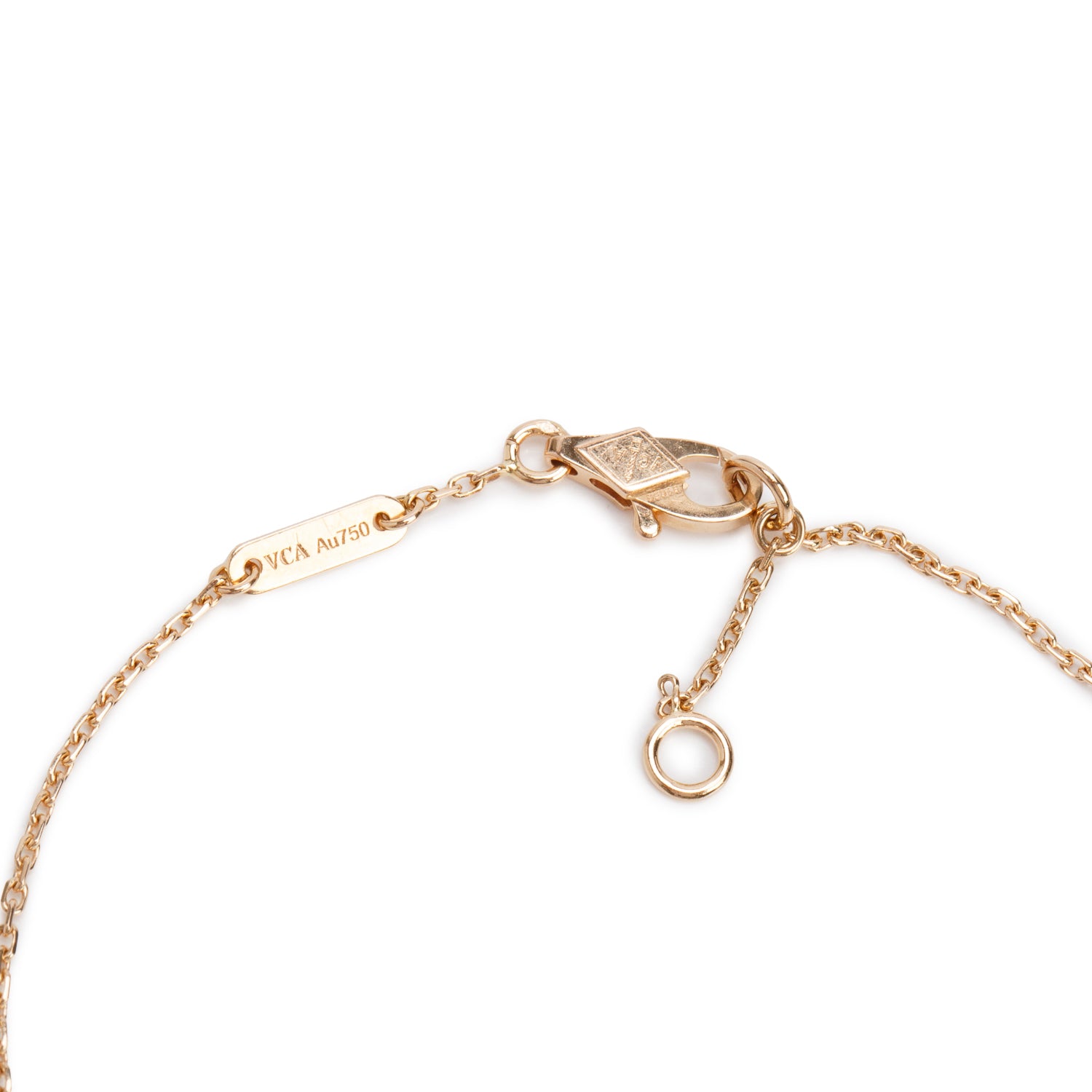 Van Cleef & Arpels 2025 18k Rose Gold Sweet Alhambra 1 Motif Carnelian Bracelet w/ Pouch & Certificate