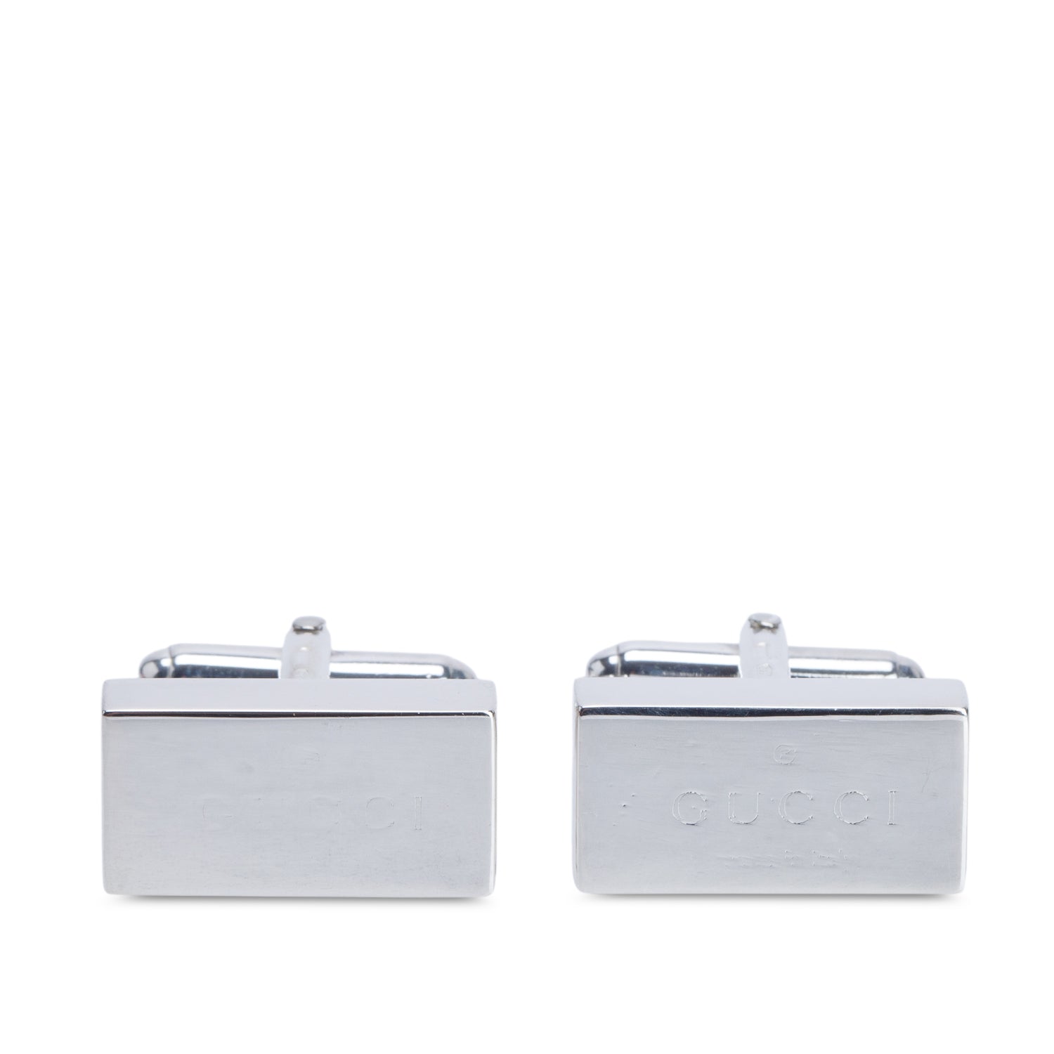Gucci Sterling Silver Trademark Cufflinks