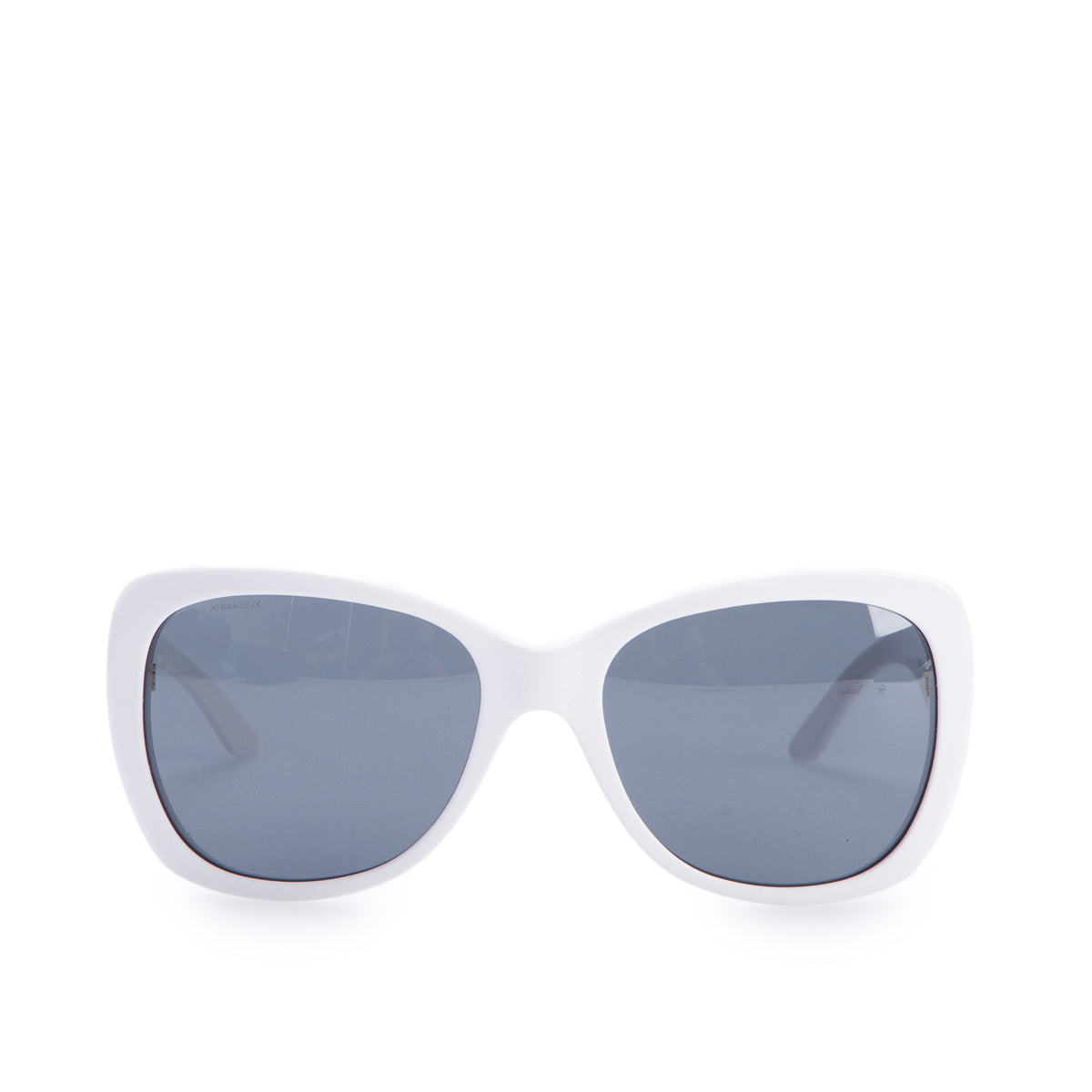 Versace MOD.4250 White Acetate Logo Plaque Square Sunglasses w/ Case