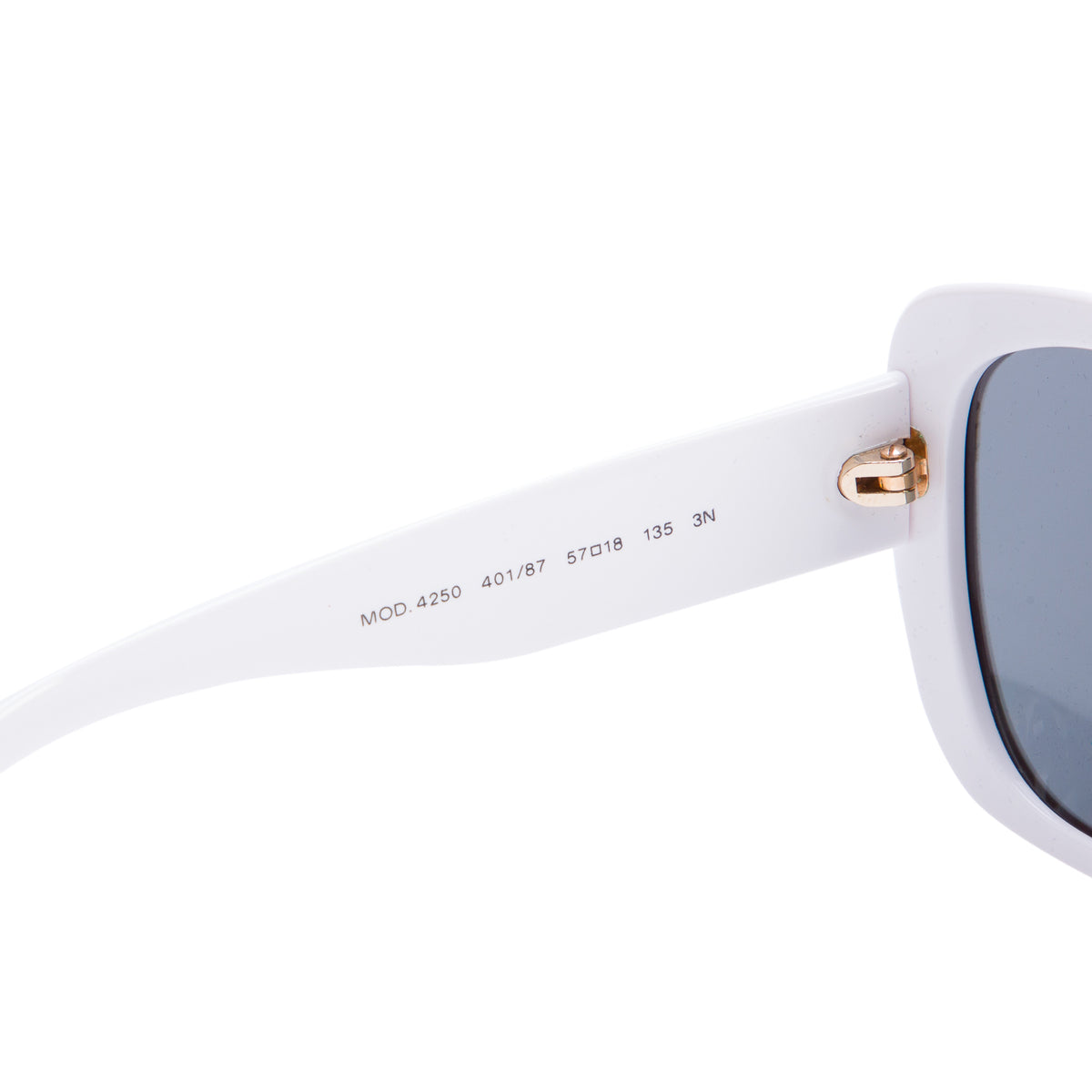 Versace MOD.4250 White Acetate Logo Plaque Square Sunglasses w/ Case