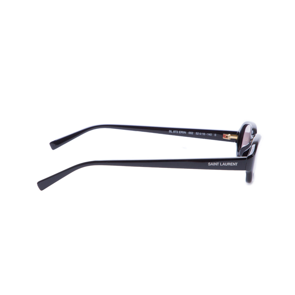 Saint Laurent SL 872 Erin Black Acetate Oval Sunglasses w/ Case