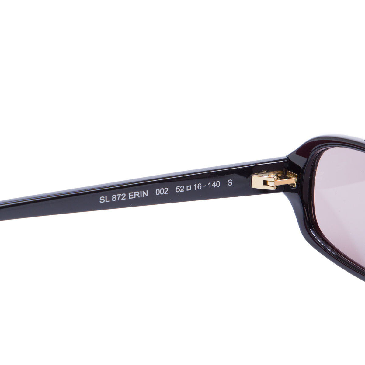 Saint Laurent SL 872 Erin Black Acetate Oval Sunglasses w/ Case