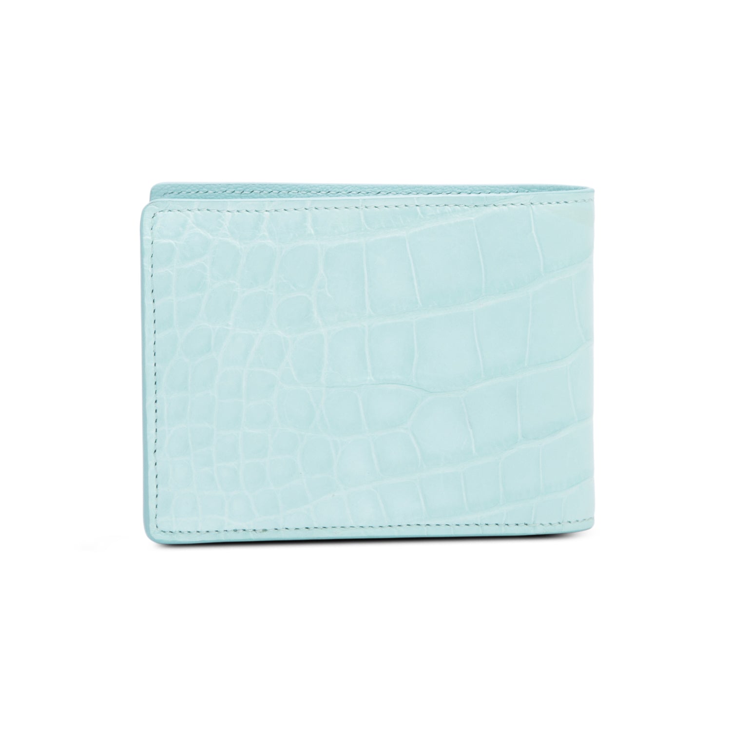 Louis Vuitton Light Blue Lagoon Alligator Multiple Wallet w/ Box