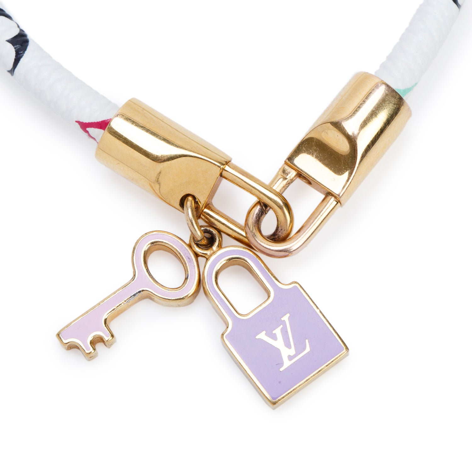 Louis Vuitton White Monogram Multicolore Canvas Luck It Bracelet