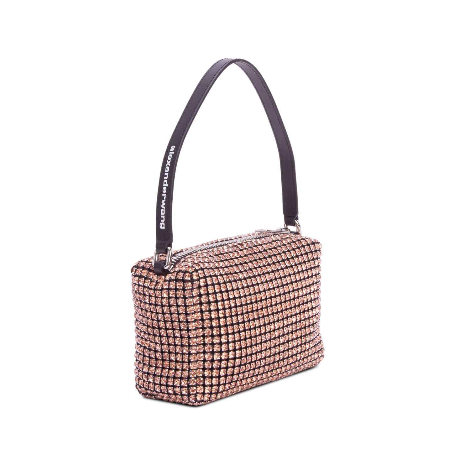 Alexander Wang Pink Crystal Mesh Medium Heiress Pouch w/ Box