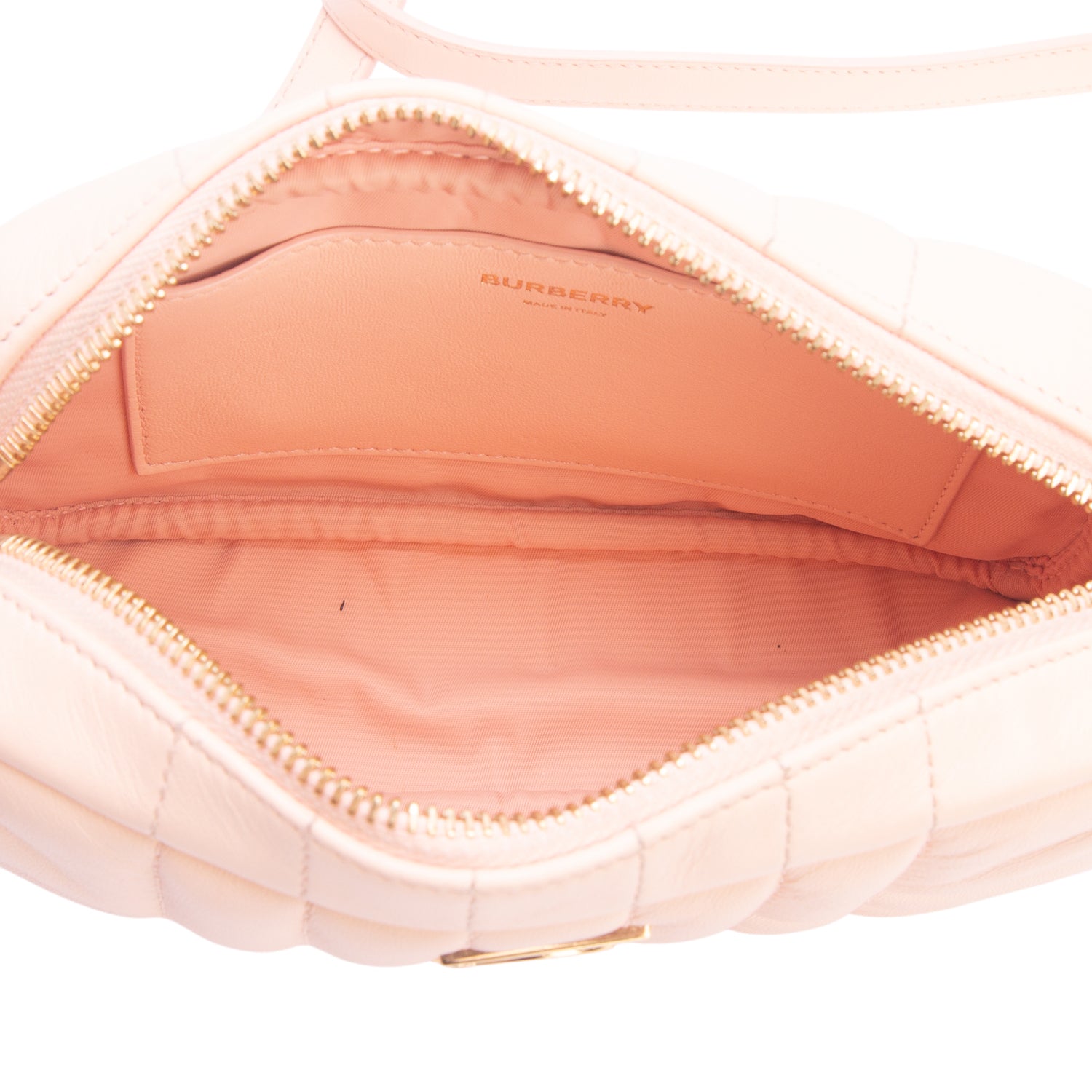 Burberry Pink Calfskin Quilted Small Lola Camera Bag