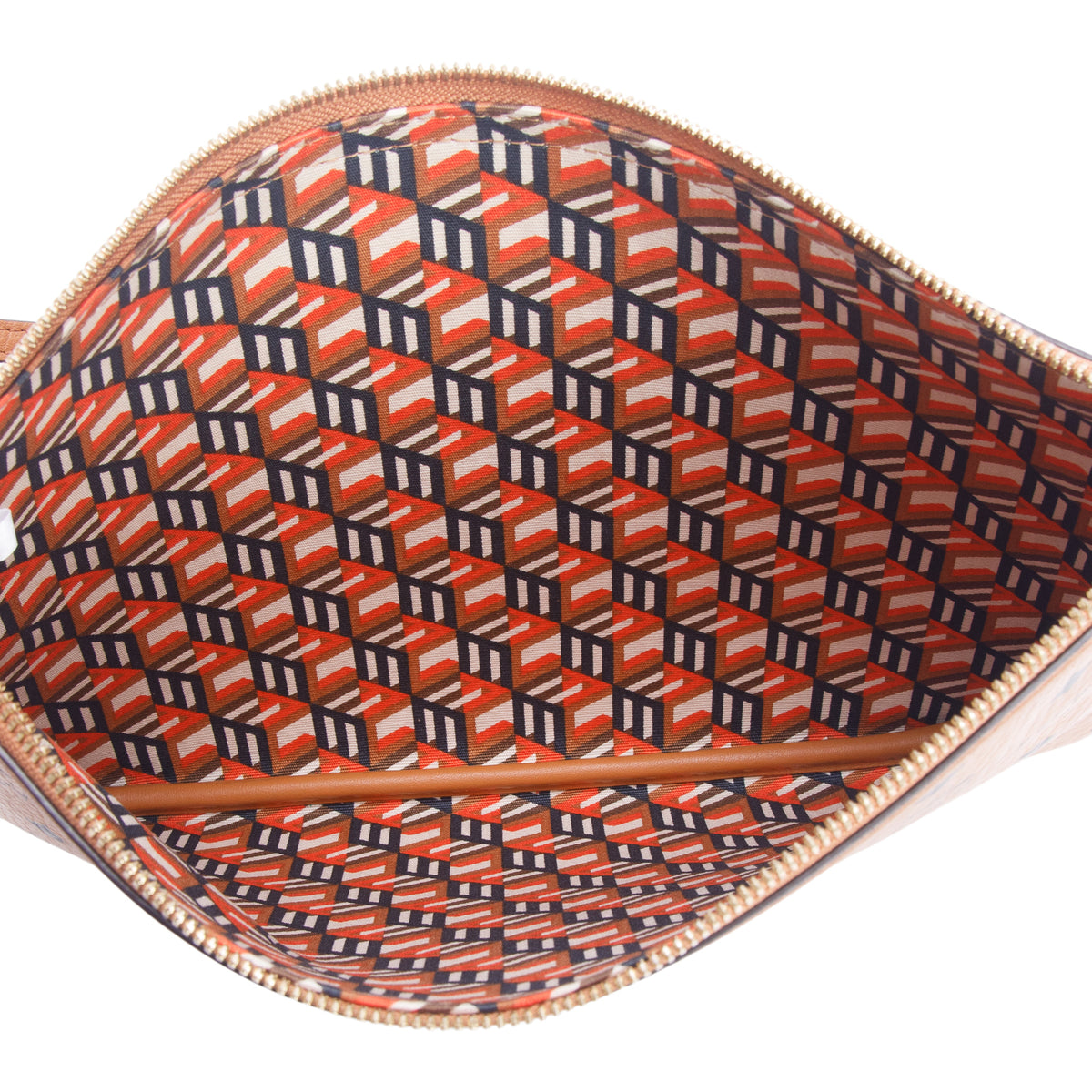 MCM Cognac Visetos Original Medium Pouch