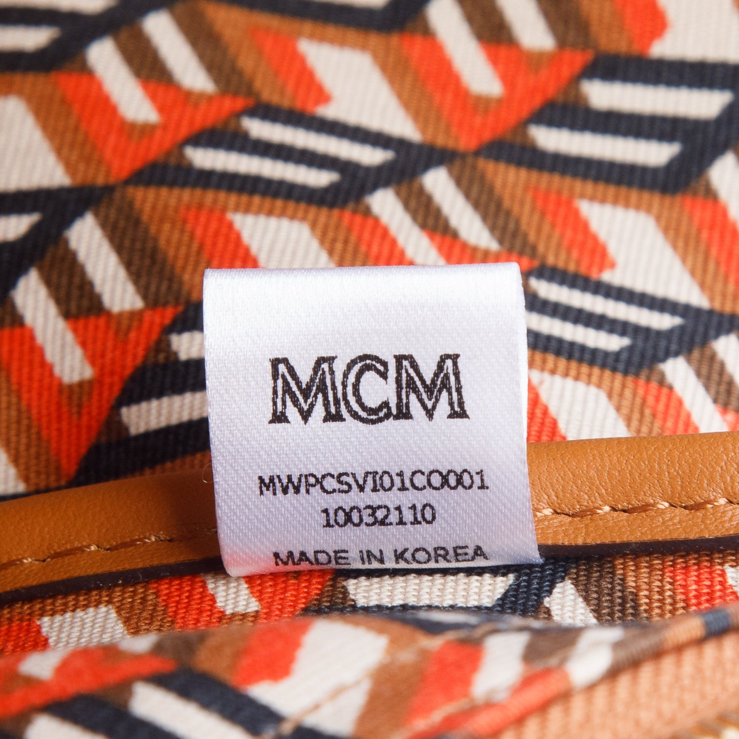 MCM Cognac Visetos Original Medium Pouch