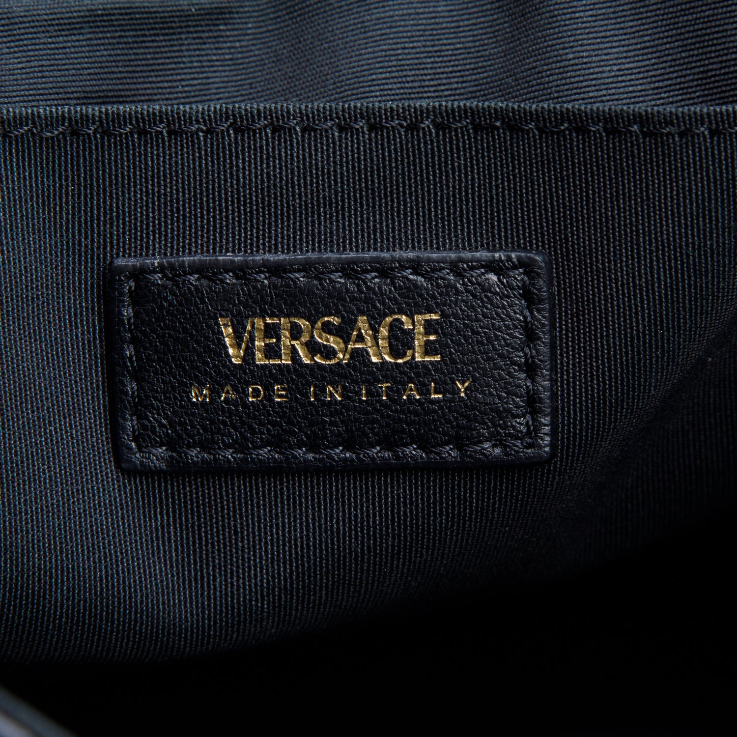 Versace Black Nappa Quilted Leather La Medusa Chain Shoulder Bag