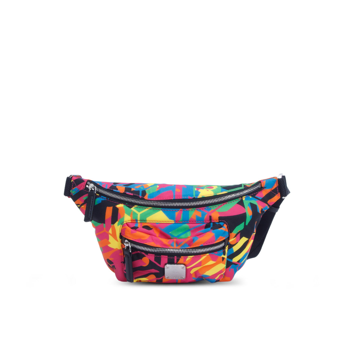 MCM Multicolor Cubic Camouflage Nylon Fursten Belt Bag