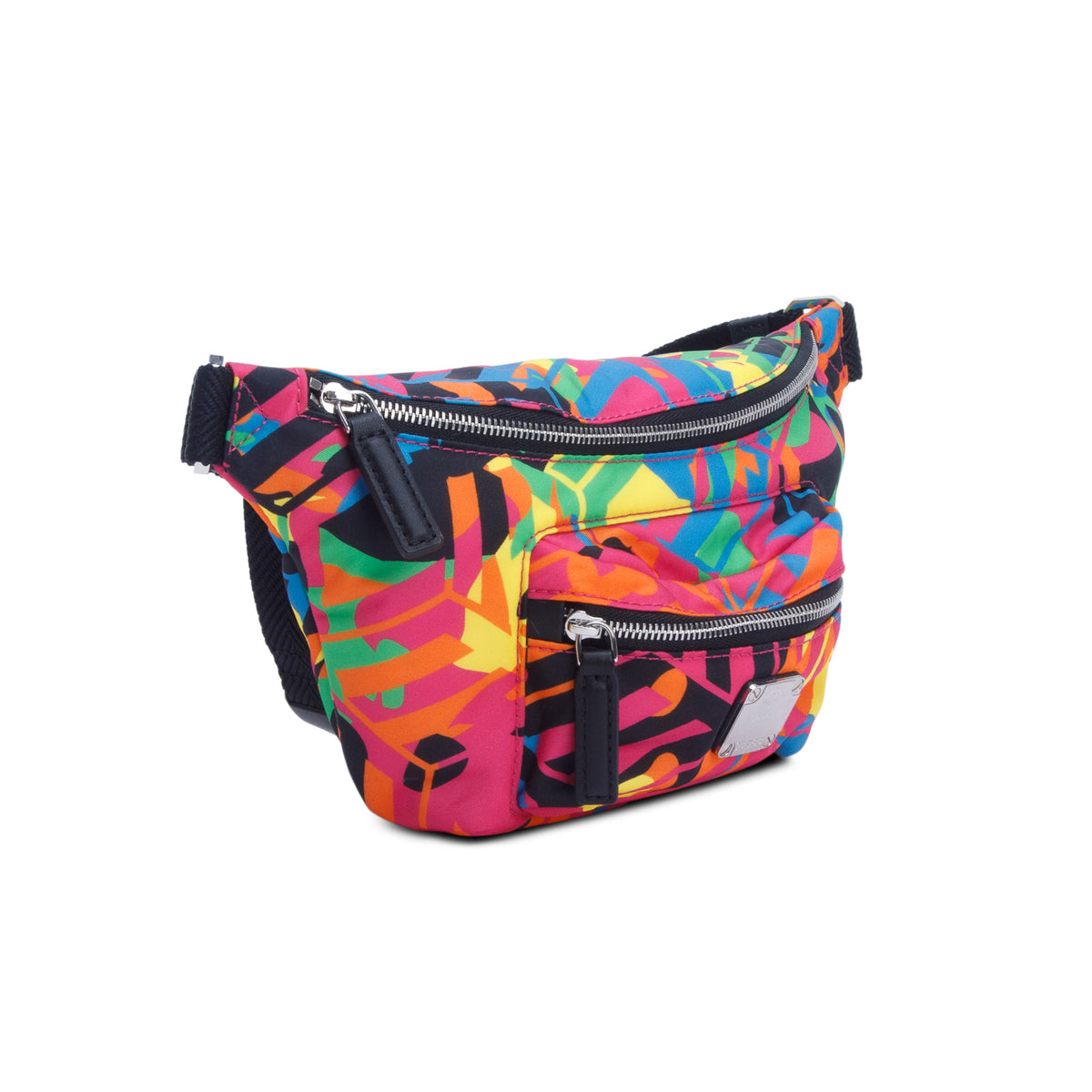 MCM Multicolor Cubic Camouflage Nylon Fursten Belt Bag