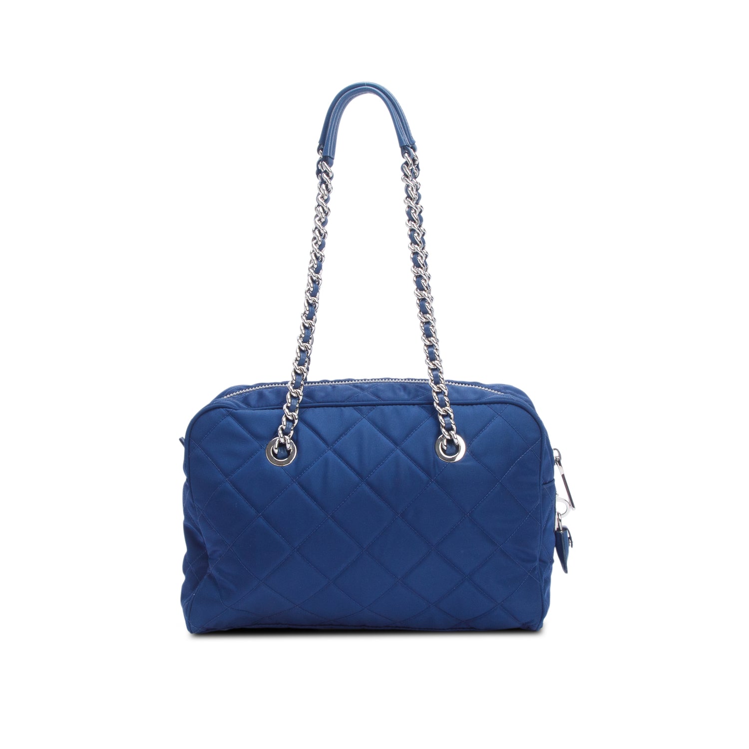 Prada Blue Tessuto Impuntu Quilted Tote