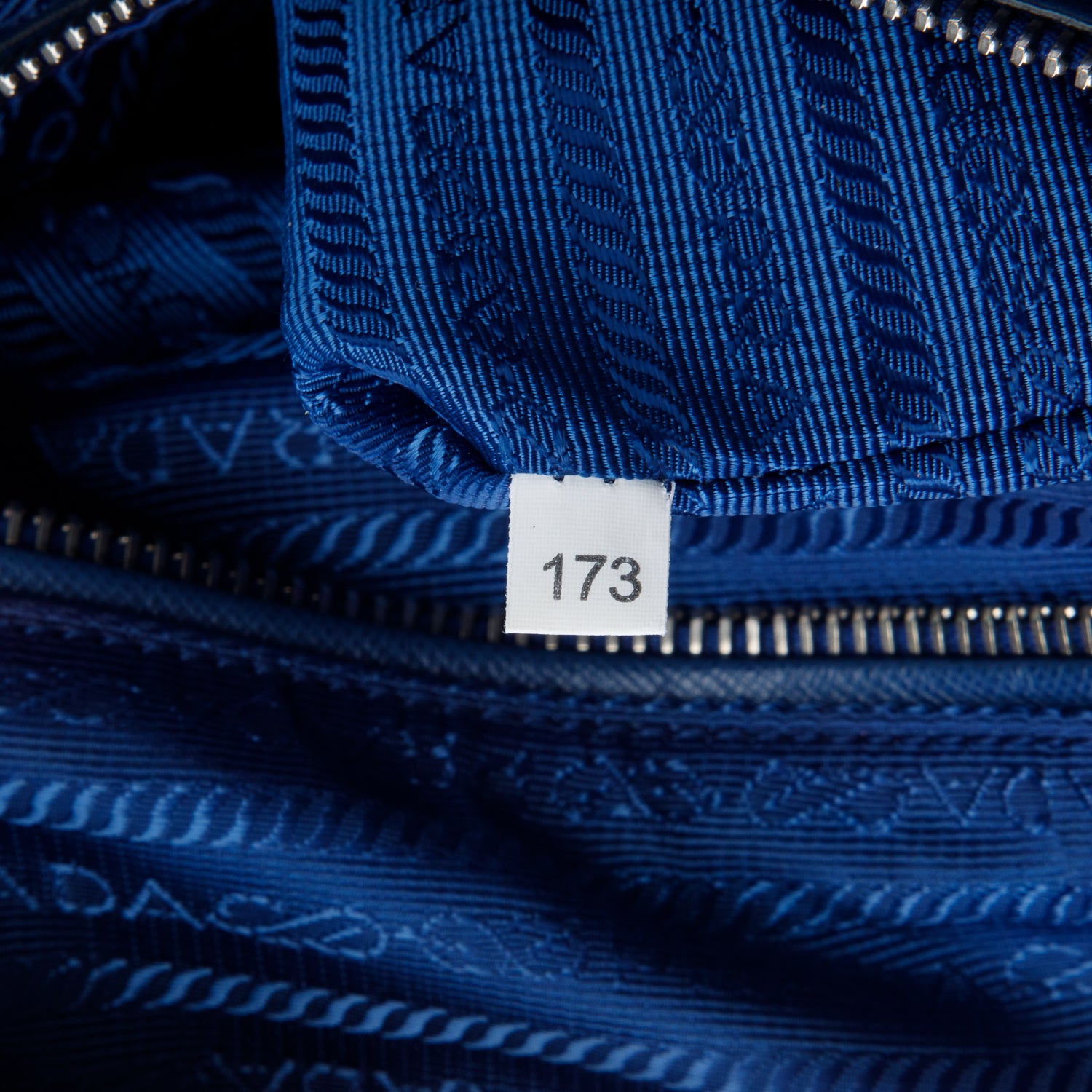 Prada Blue Tessuto Impuntu Quilted Tote