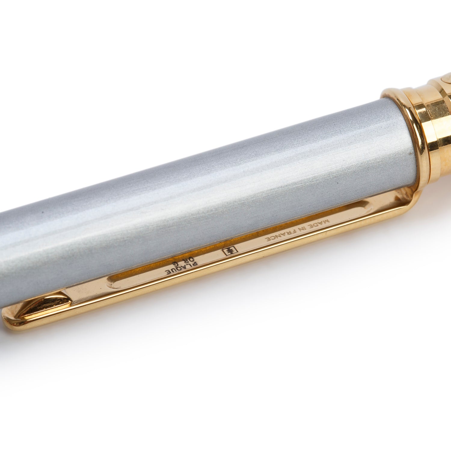 Cartier Palladium & Gold-Plated Santos De Cartier Ballpoint Pen w/ Box