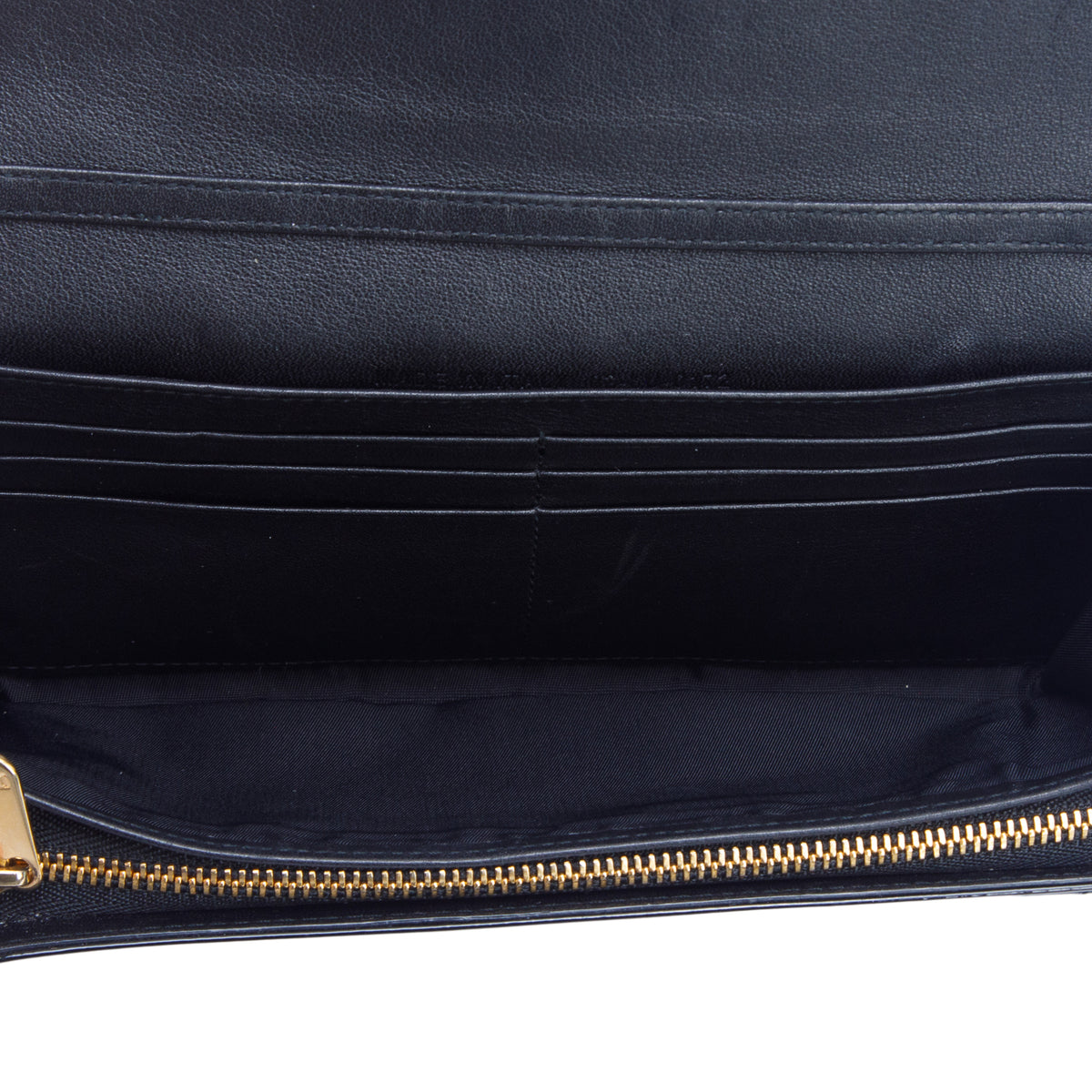 Christian Dior Black Patent Cannage Leather Lady Dior Rendezvous Wallet