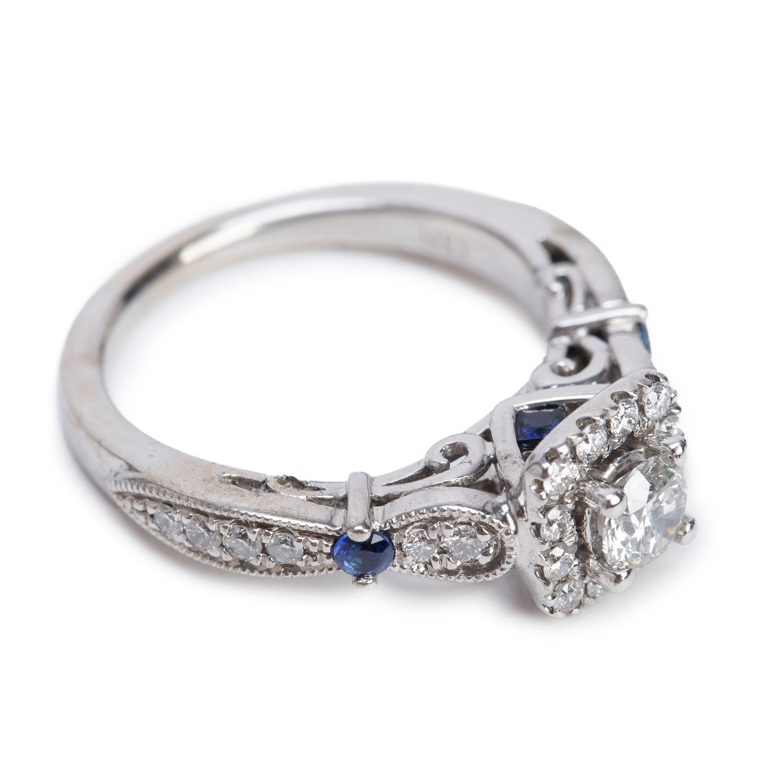 Vera Wang 14k White Gold 0.41 ct. Round Cut Diamond Engagement Ring, Size 6.5