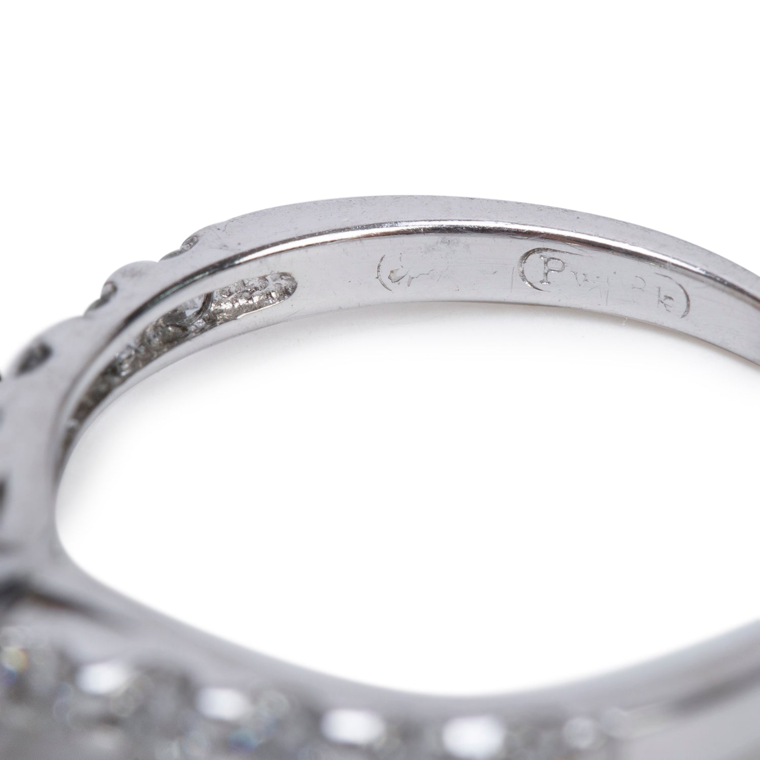 18k White Gold 0.71 ct. Round Cut Diamond Engagement Ring, Size 5.5