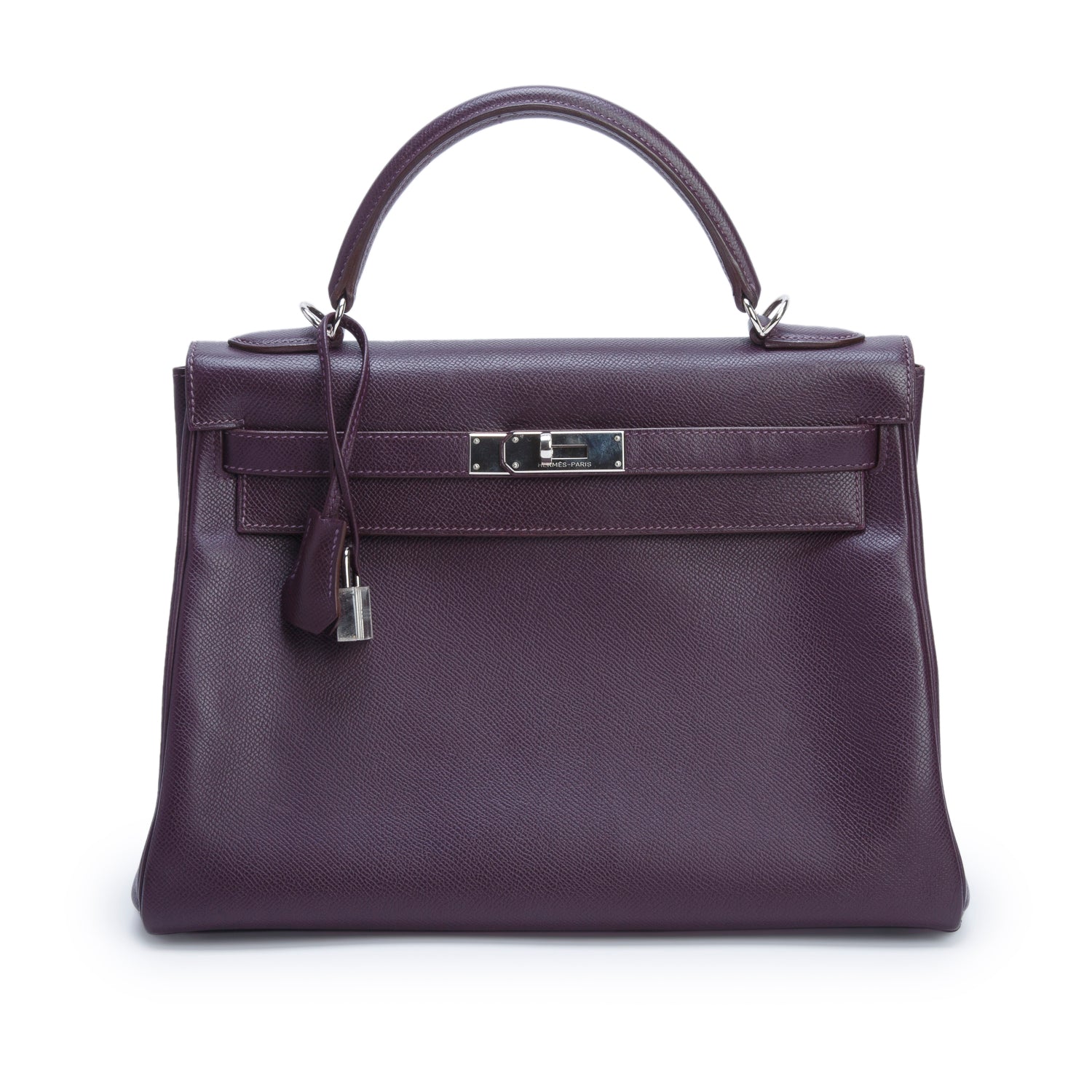 Hermes Prune Epsom Kelly Retourne II 32 w/ Strap