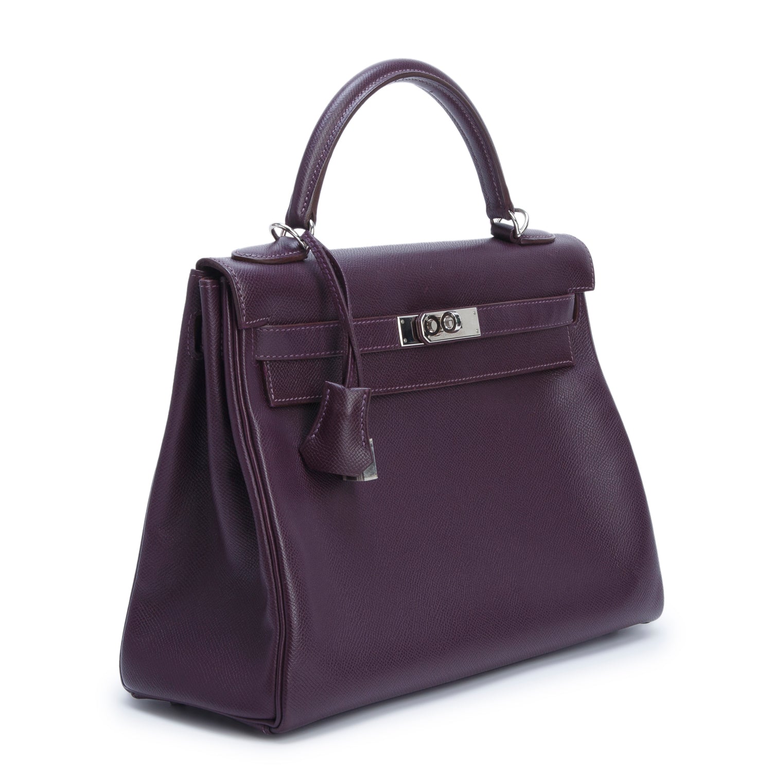 Hermes Prune Epsom Kelly Retourne II 32 w/ Strap