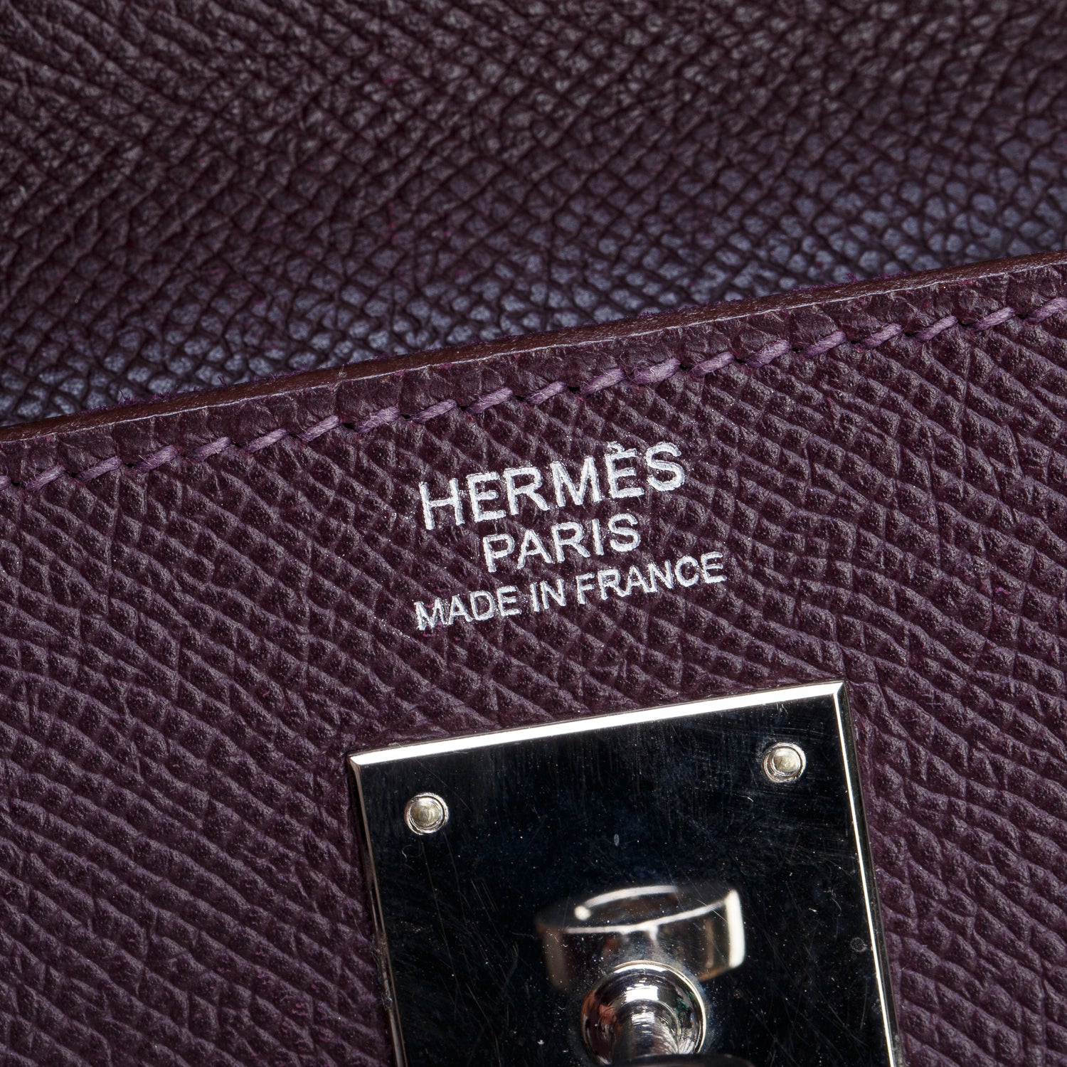 Hermes Prune Epsom Kelly Retourne II 32 w/ Strap