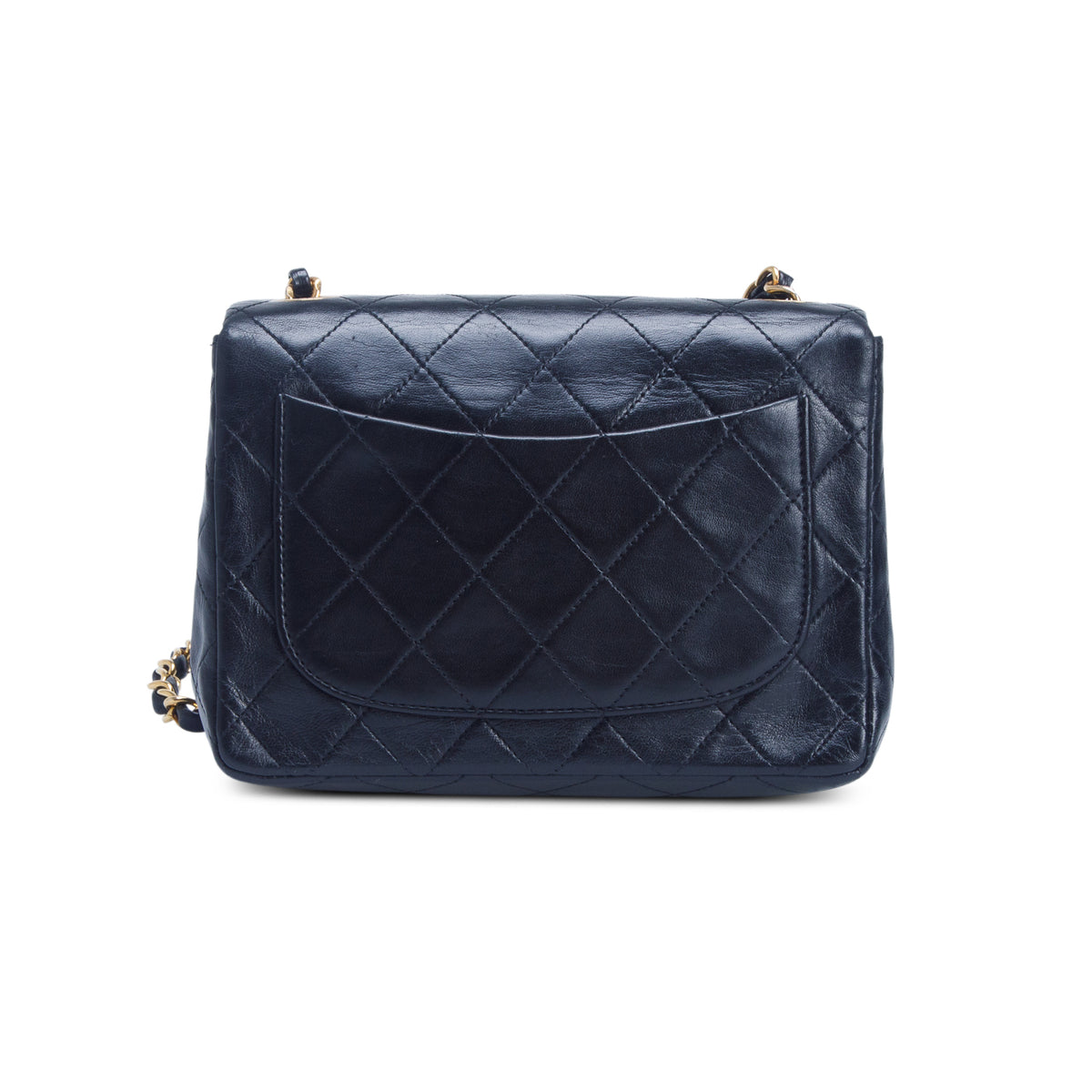 Chanel Vintage Black Lambskin Classic Mini Square Flap