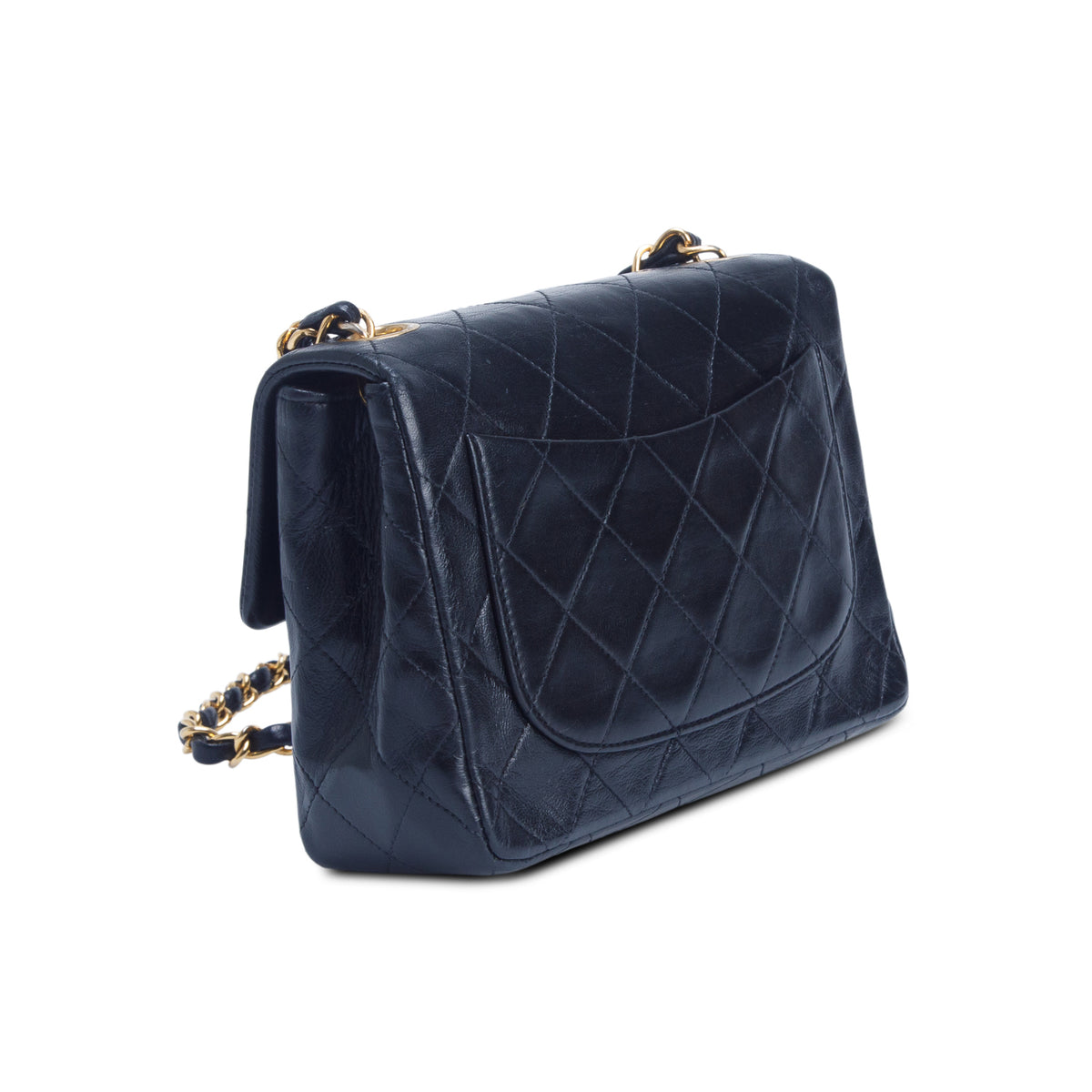 Chanel Vintage Black Lambskin Classic Mini Square Flap