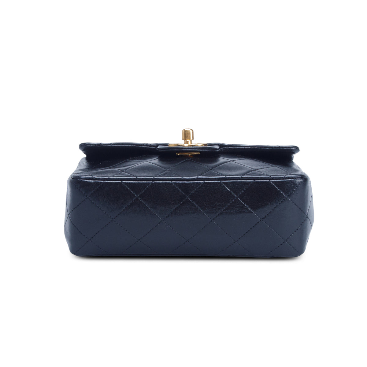 Chanel Vintage Black Lambskin Classic Mini Square Flap