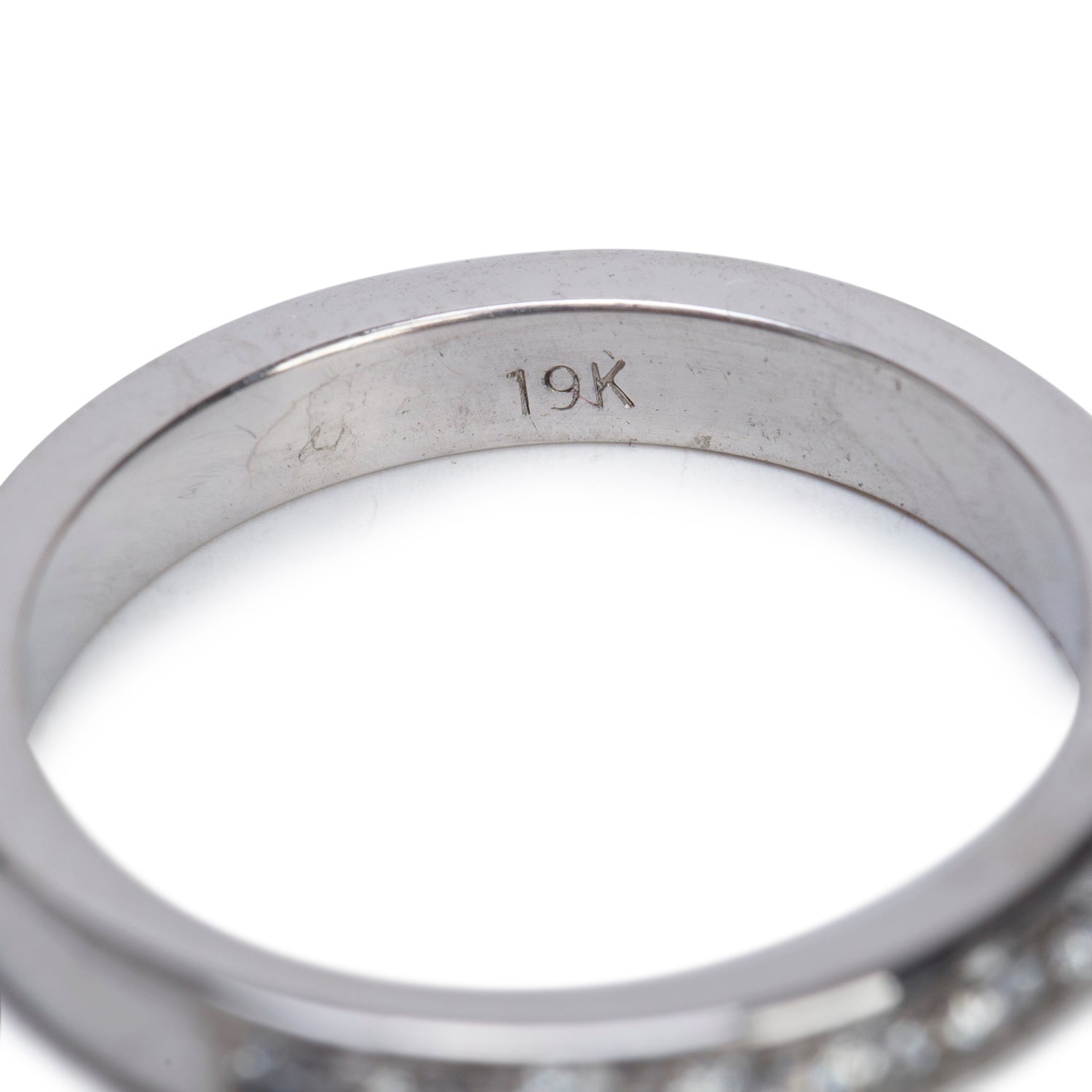 19k White Gold 0.36 tcw. Diamond Half-Eternity Band Ring, Size 5