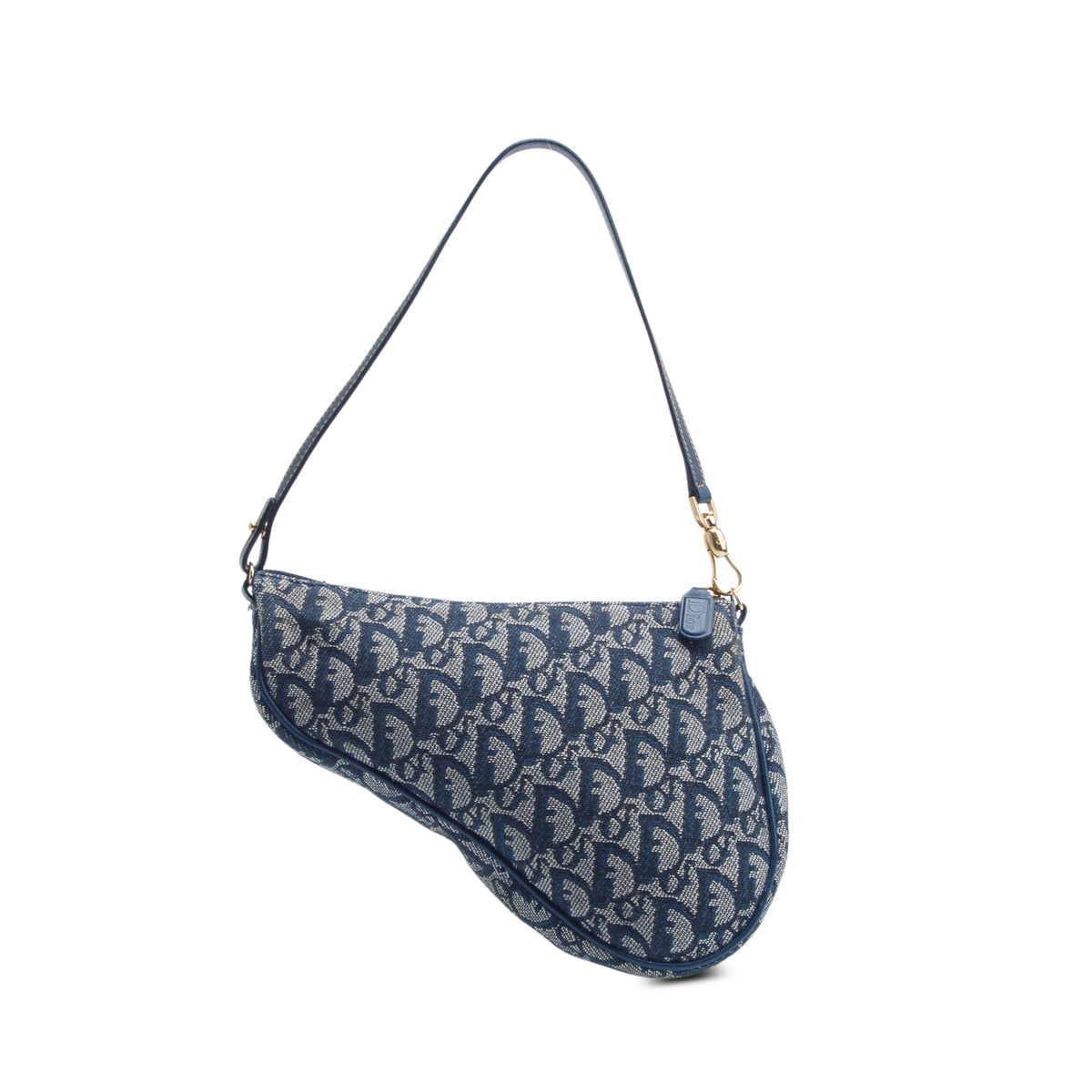 Christian Dior Navy Monogram Mini Saddle Pochette