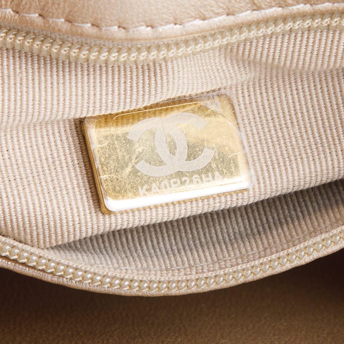 Chanel Gold Metallic Shiny Aged Calfskin Quilted Nano Kelly Shopper