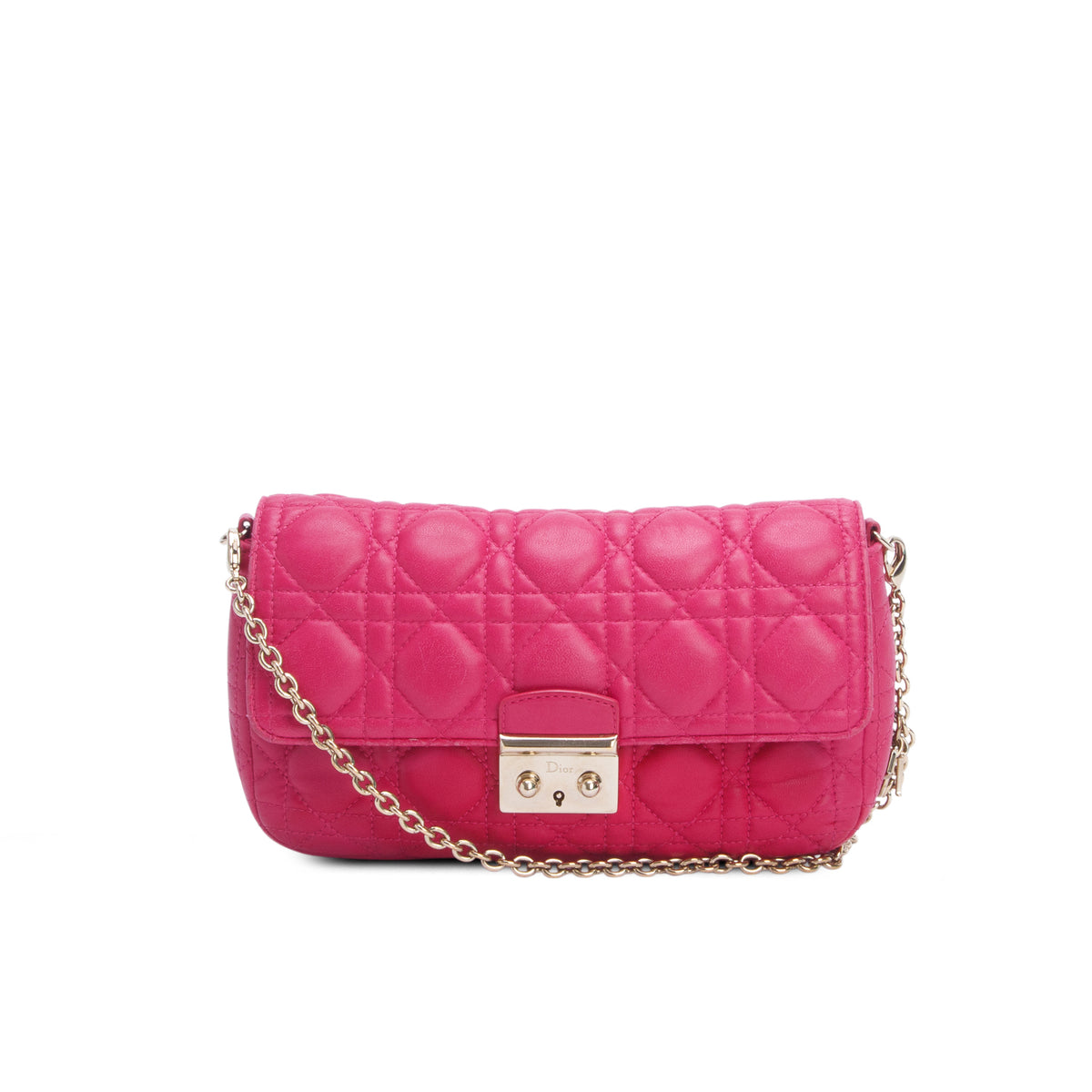 Christian Dior Pink Lambskin Cannage Miss Dior Promenade Pouch