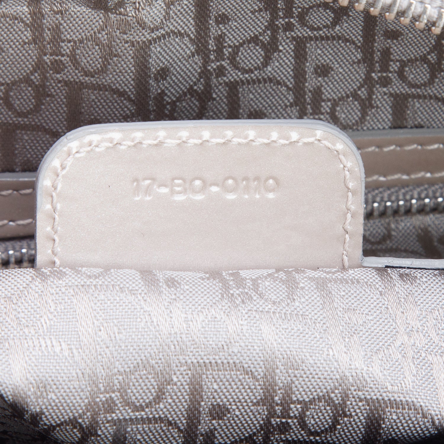 Christian Dior Beige Cannage Patent Leather Large Lady Dior w/ Authenticity Card & Strap