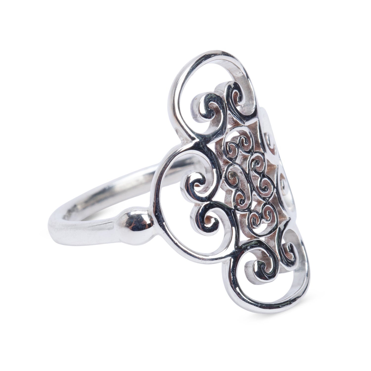 Tiffany & Co. Paloma Picasso Sterling Silver Venezia Goldoni Quadruplo Ring, Size 6