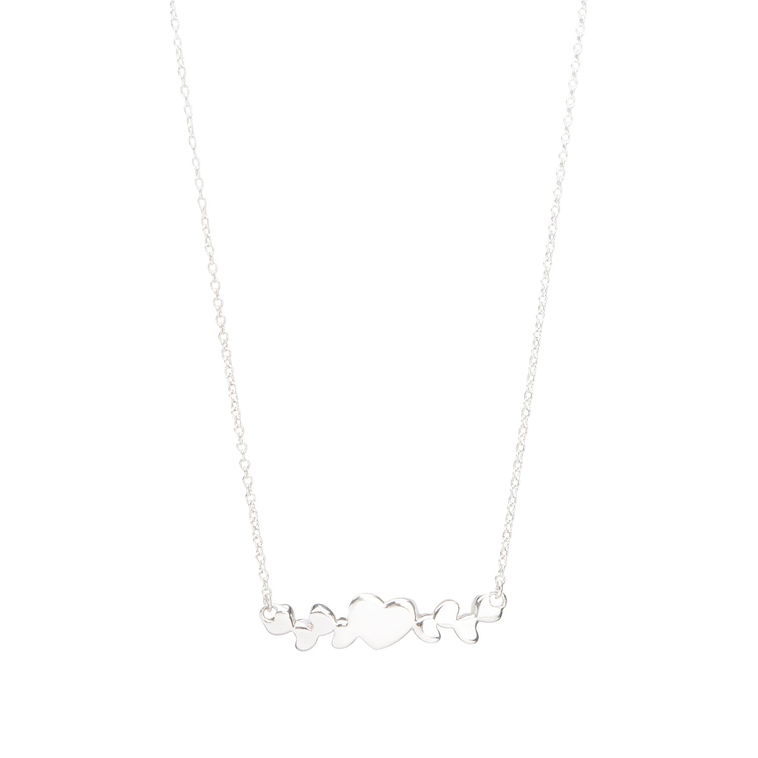 Tiffany & Co. Vintage Paloma Picasso Sterling Silver Heart Cluster Pendant Necklace