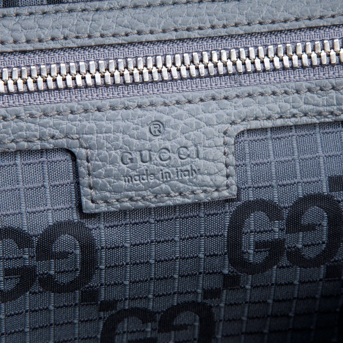 Gucci Grey GG Supreme Monogram Nylon Ripstop Backpack