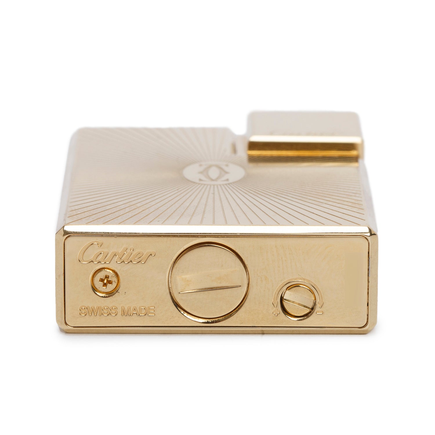Cartier Gold-Plated Double C De Cartier Lighter w/ Box