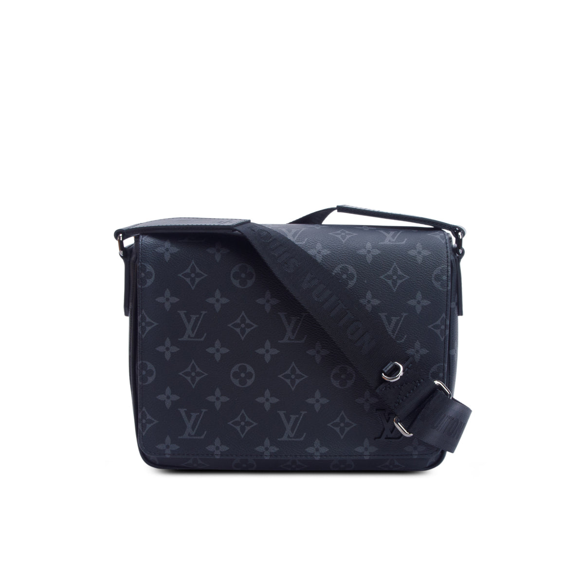 Louis Vuitton Monogram Eclipse District PM Bag w/ Box