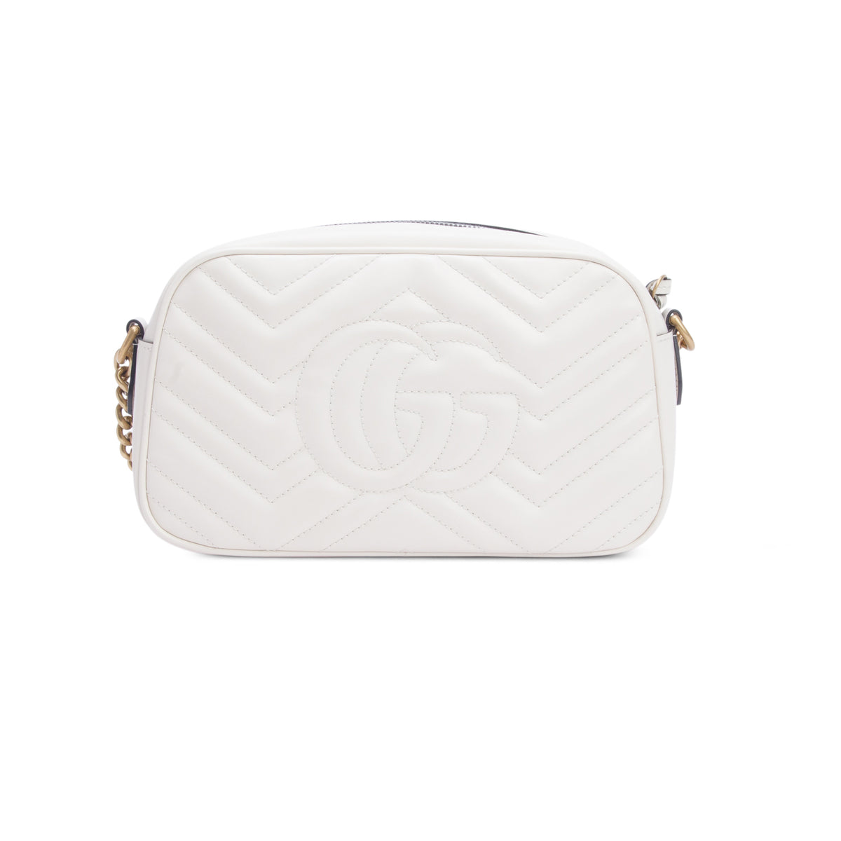 Gucci Cream GG Marmont Matelasse Small Camera Bag