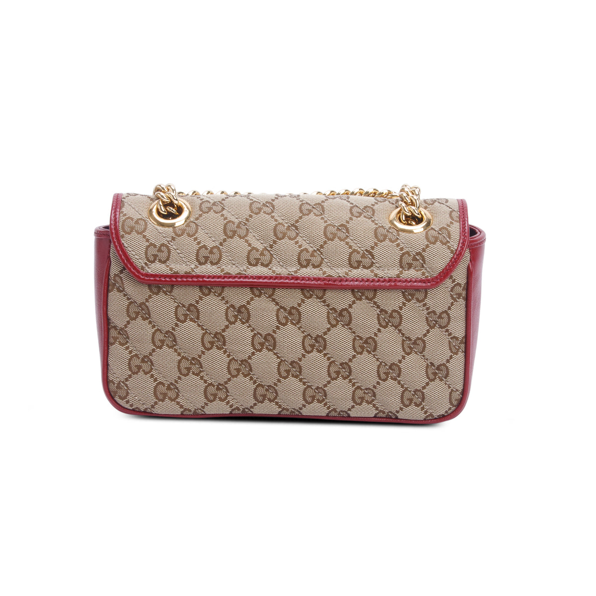 Gucci Monogram Matelasse Diagonal Small GG Marmont Shoulder Bag
