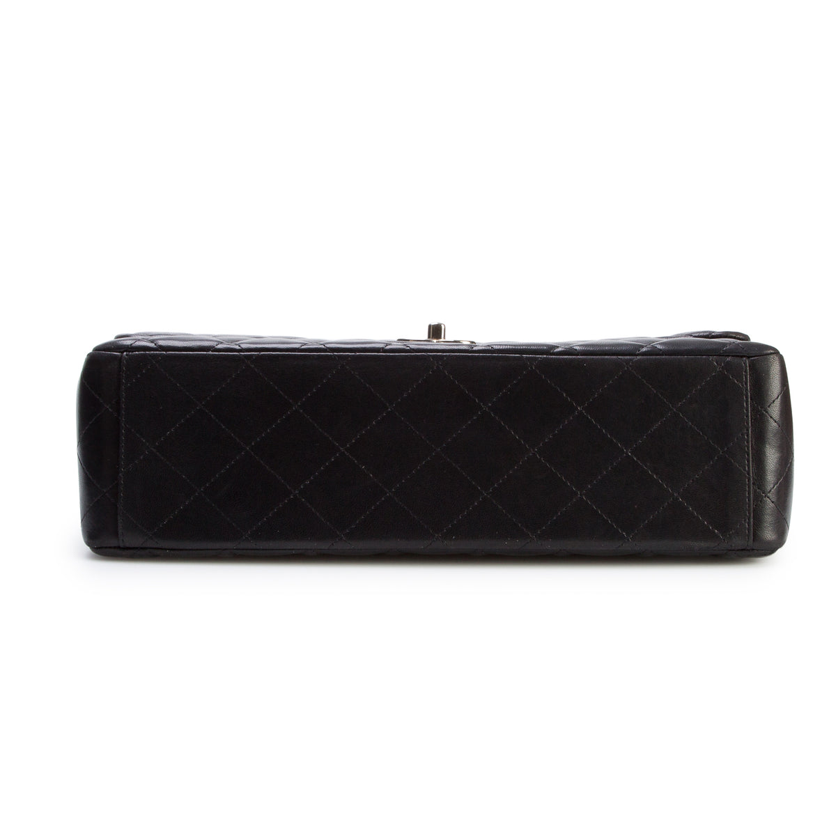 Chanel Black Quilted Lambskin Leather Classic Maxi Double Flap Bag w/ Authenticity Card & Receipt