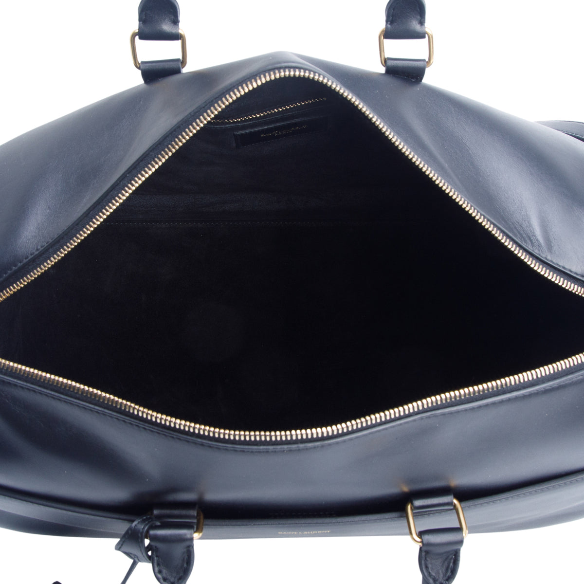 Saint Laurent Black Calfskin 12 Hour Duffle w/ Strap