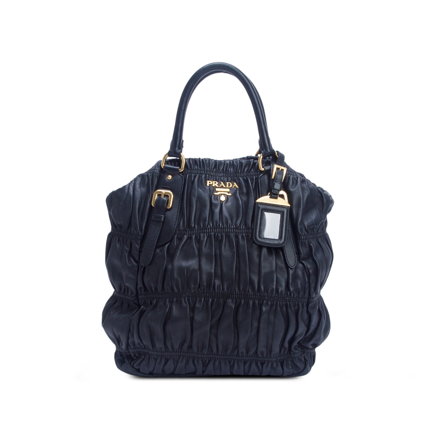 Prada Black Nappa Gaufre Antik Tote