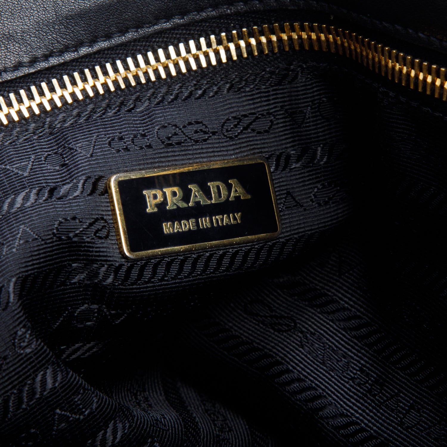 Prada Black Nappa Gaufre Antik Tote
