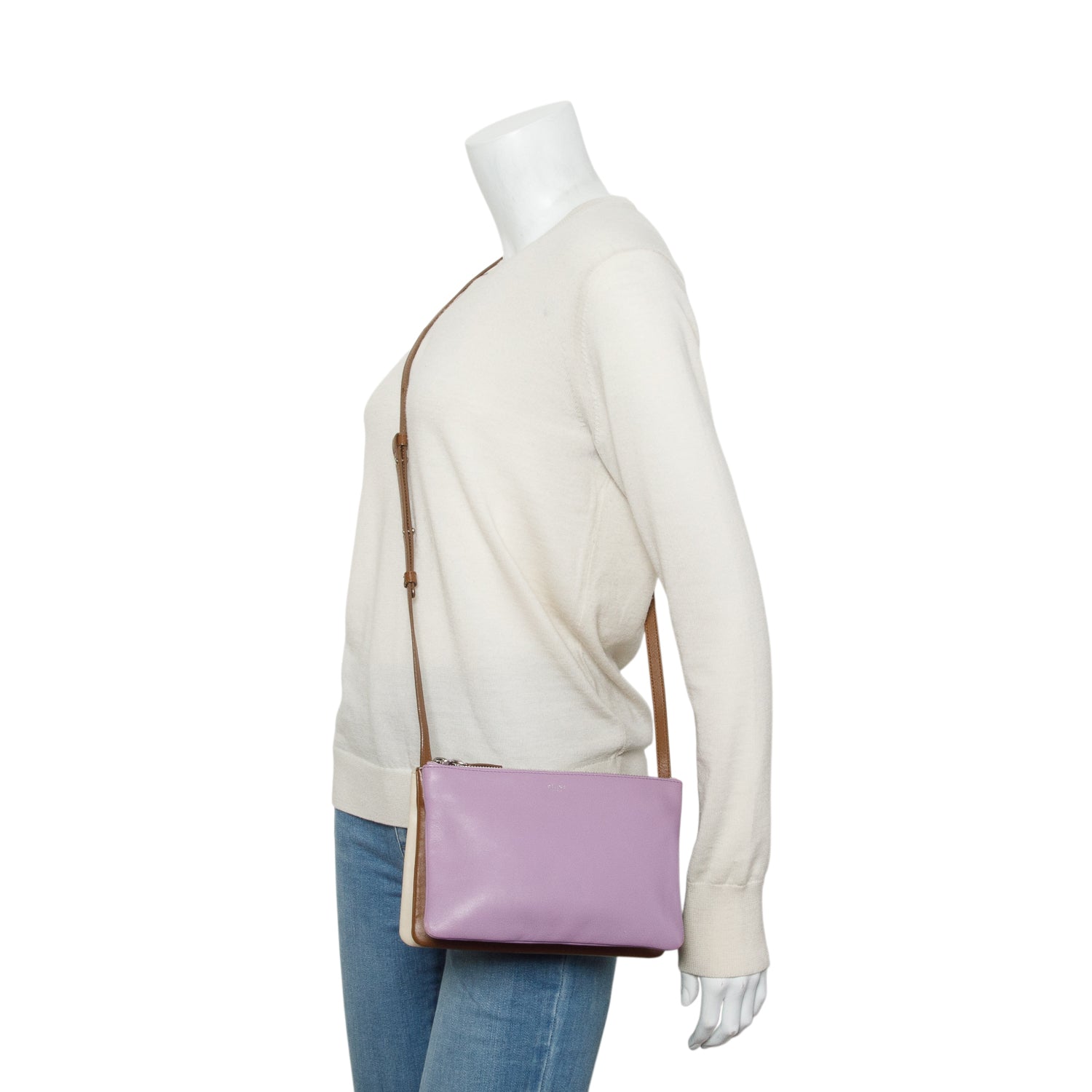 Celine Tri-Color Lambskin Small Trio Crossbody Bag