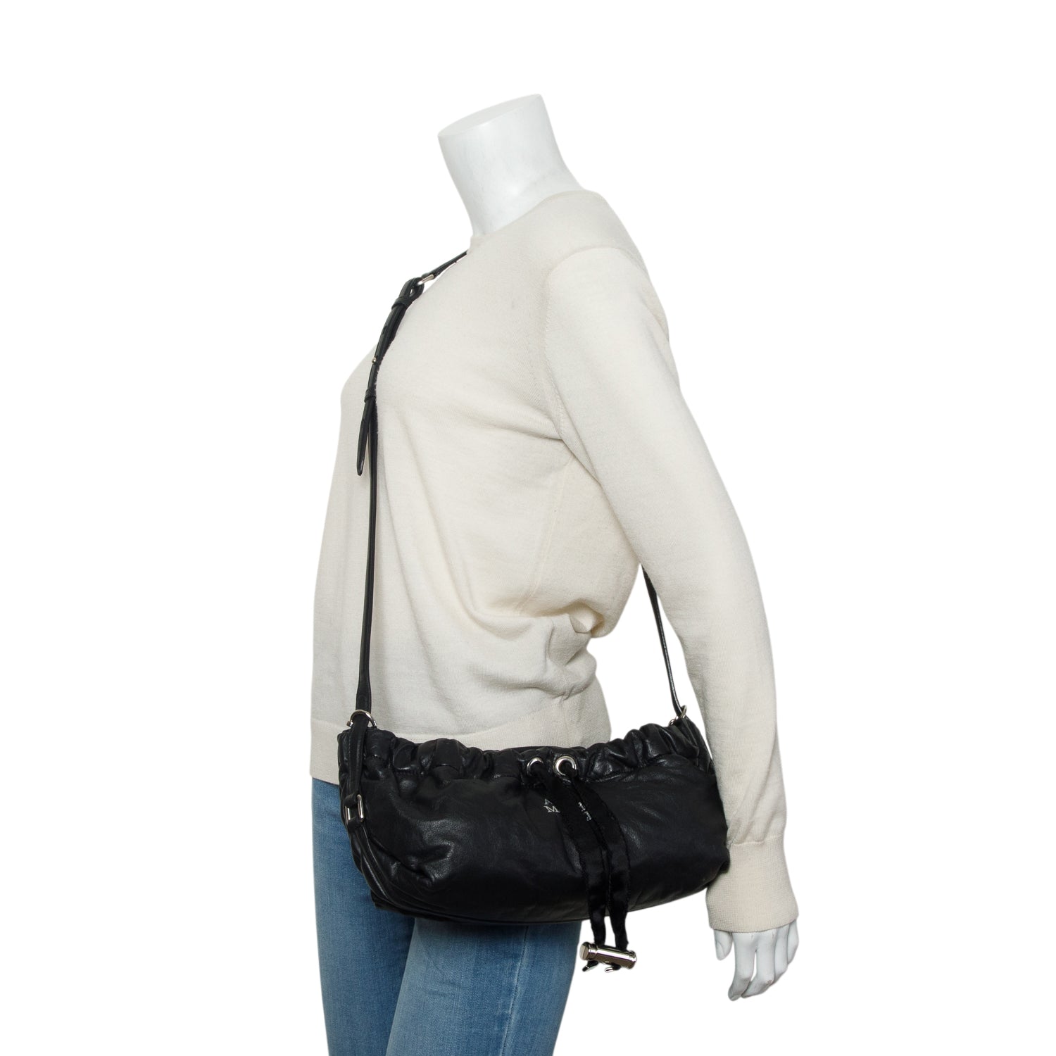Alexander McQueen Black Calfskin Bundle Bag
