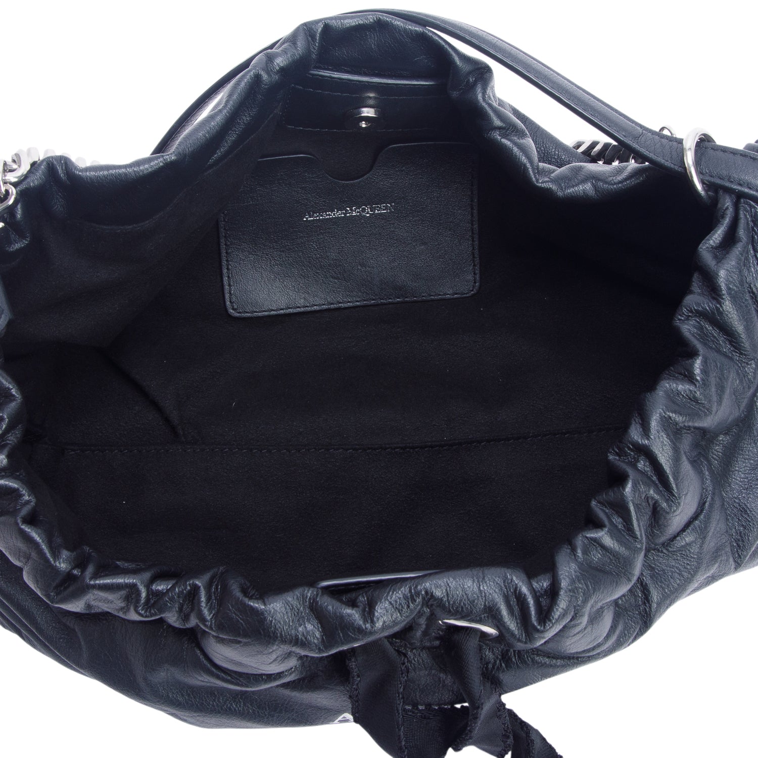 Alexander McQueen Black Calfskin Bundle Bag
