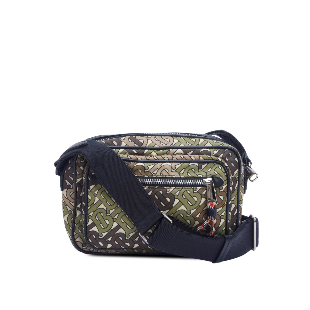 Burberry Green Nylon Monogram Crossbody Bag