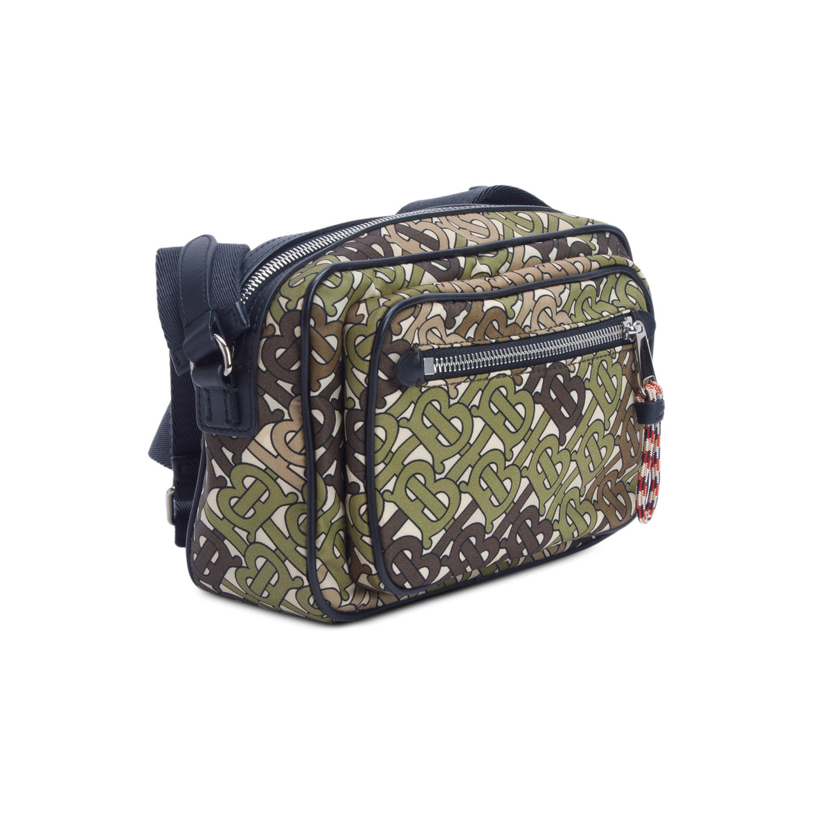 Burberry Green Nylon Monogram Crossbody Bag