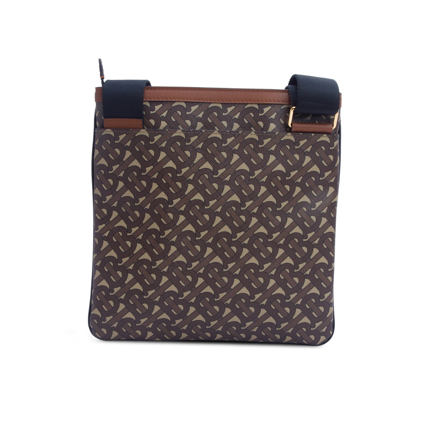 Burberry Brown E-Canvas Monogram Messenger Bag